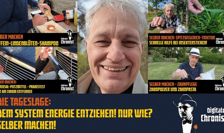 Die Tageslage: Dem System Energie entziehen! Nur wie? Selber machen!