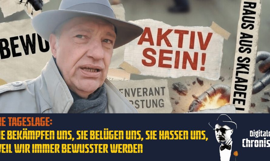 Die Tageslage: Sie bekämpfen uns, sie belügen uns, sie hassen uns, weil wir immer bewusster werden!