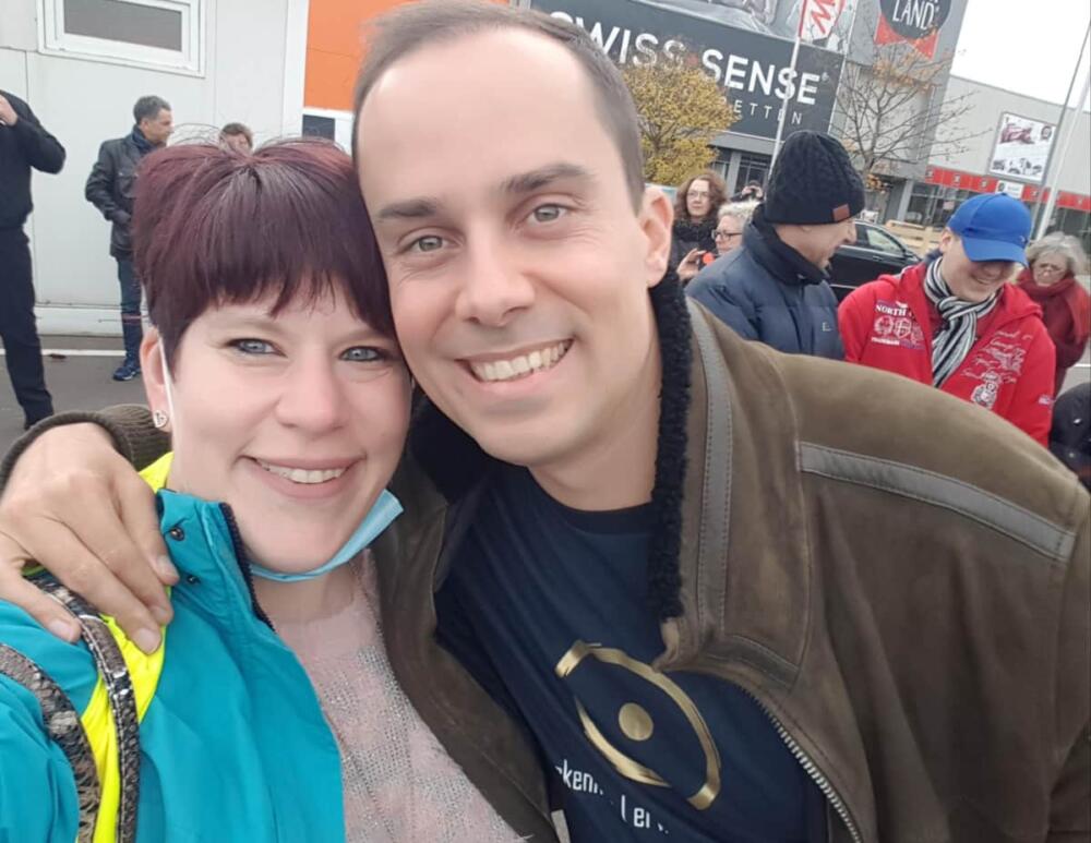 Foto mit Samuel Eckert in Saarbrücken