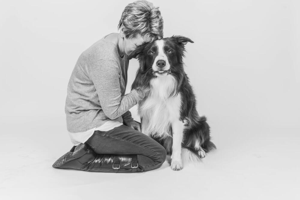 Heike mit ihrem Wauzi
